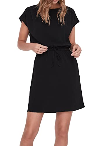VERO MODA Damen Mini-Kleid VMSasha Bali Sommerkleid Kurzam 10229167 Black S