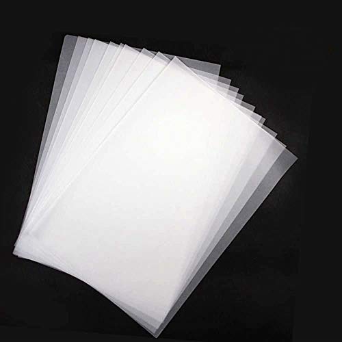 Transparentpapier 100 Blatt bedruckbar Weiß DIN A4 70g/qm zum Bedrucken, Zeichnen, Basteln, Gestalten Papier Transparent (Transparent)
