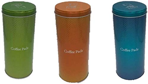 3x Kaffeepaddose - Kaffeedose für Kaffeepads - Aufbewahrungsbehälter für Kaffeepads