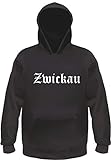 Zwickau Kapuzensweatshirt - Altdeutsch - Bedruckt - Hoodie Kapuzenpullover XL Schwarz