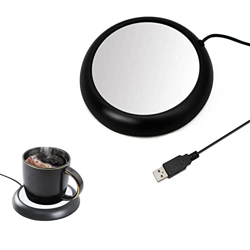 MQ USB-Tassenwärmer, Kaffeewärmer mit Rutschfester Unterseite, Teewärmer-Untersetzer für Zuhause, Büro, Schreibtisch (schwarz)