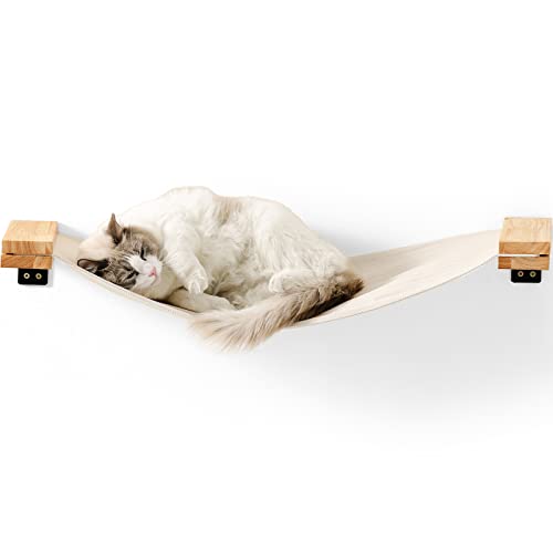 FUKUMARU Katzenhängematte, 91 x 33 cm Katzenbrücke und Katzenkletterbrett für DIY Cat Highway und Katzenwand für die meisten Kätzchen, mittlere und große Katzen