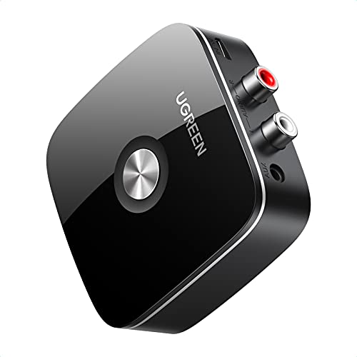 UGREEN Bluetooth Audio Adapter HiFi Bluetooth 5.0 Empfänger mit Chinch Klinke Buchse, 10M Reichweite, Receiver mit 3D Surround für Stereoanlage Lautsprecher und Verstärker