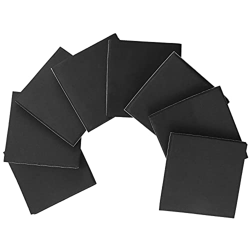 8 Stück Selbstklebende Schaumstoffplatte Schwarz 150mmLänge x 150mmBreite x 12mm Dicke Schaumstoff Platten Geschlossenzellig Neopren mit Kleberücken rutschfeste Schaumstoffmatte für Möbel