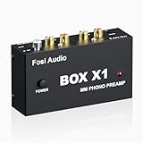 Fosi Audio BOX X1 Phono Vorverstärker, Vorverstärker für MM Plattenspieler mit 3,5-mm-Kopfhörer und RCA-Ausgang, inkl. Netzschalter – Der ideale Phono Preamp für Vinyl-Enthusiasten