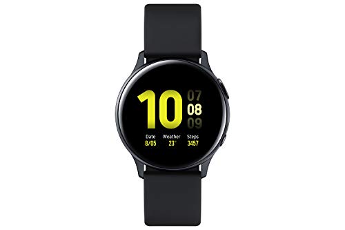 Samsung Galaxy Watch Active2, Fitnesstracker aus Aluminium, großes Display, ausdauernder Akku, wassergeschützt, 40 mm, Bluetooth, Schwarz