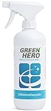 Green Hero Schimmelentferner Chlorfrei 500 ml Anti Schimmel, Sporen & Bakterien Spray zuverlässig chlorfreies schimmelspray für Holz, Mauerwerk, Tapeten, Kacheln, Polster,Teppiche, Gardinen uvm.