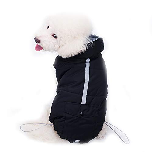 Dreamls Haustierkleidung, Hunde Hoodies Winterjacke Warm Baumwolle Mantel Reflektierend Winddicht Kostüm für Welpen Kleine Hunde (XS/8)