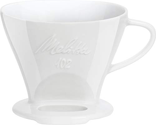 Melitta 218967 Filter Porzellan-Kaffeefilter Größe 102 Weiß, 1x2