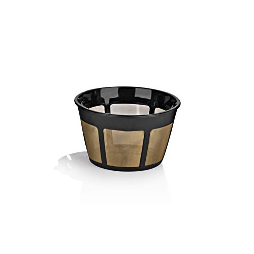 BEEM Permanent-Korbfilter | Permanent Kaffeefilter | Wiederverwendbar | Umweltfreundlich | Dauerfilter | goldfarben | 10 Tassen | papierlos