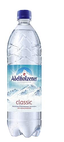 Adelholzener classic naturliches mineralwasser, NATRIUMARM mit kohlensaure, 6er Pack, EINWEG (6 x 1 l)