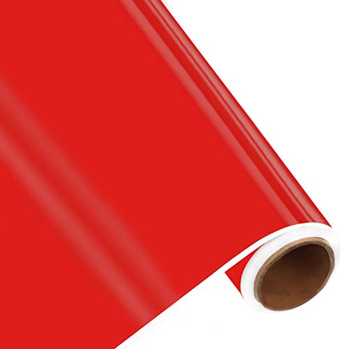 BELLE VOUS Vinylfolie Selbstklebend Rot - 30cm x 3 m - Permanente Plotterfolie zum Basteln und Dekorieren Klebefolie Scrapbooking Schablonen Cameo Stanzformen und Fahrzeugaufkleber Plotter