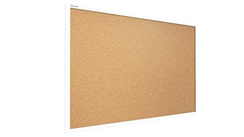 ALLboards Pinnwand mit Weißem Holz Rahmen 90x60cm Korktafel Korkwand Pinnwand Kork