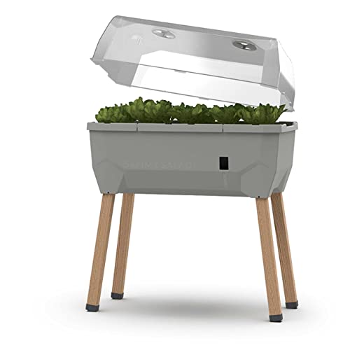 Sammy Salad - Balkonhochbeet - 15 L Wassertank mit Bewässerungssystem - inklusive Wasserstandsanzeige - 40 L Erdvolumen - abnehmbare Haube - 79 x 37 x 95cm - Hochbeet