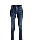 Herren Jack & Jones Jeans Tim Straight Legs Slim Fit Flat Front Tim ORIGINAL, Farben:Dunkelblau-2, Größe Jeans:34W / 32L