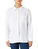 ONLY Damen Oversized Basic Hemd Bluse | Langarm Business Tunika Shirt | Classic Leinen Oberteil ONLTOKYO, Farben:Weiß, Größe:S