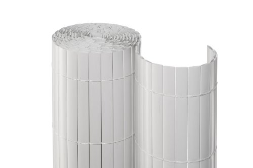 NOOR Sichtschutzmatte PVC 2 x 3m Weiß I Wasserdichter Sichtschutz aus Kunststoff für Gärten I UV-beständige Zaunmatte für Tennisplätze und Balkone