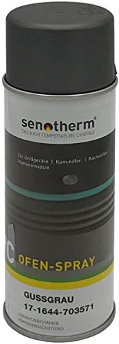 Senotherm Ofenspray Gussgrau hitzebeständiger Ofen Lack Farbe Spray 400 ml AdoroSol Vertriebs GmbH