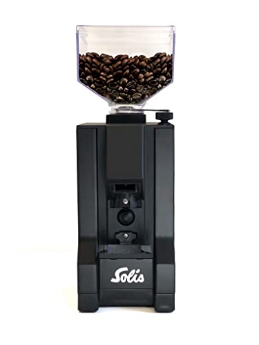 Solis Eureka Mignon Mühle 1663 Kaffeemühle Elektrisch - Coffee Grinder - 22 Mahlstufen - Kompaktes Design - 250g Fassungsvermögen - Schwarz