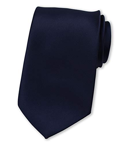Puccini Herren Clip-Krawatte, vorgebundene Ansteckkrawatte, ideal als Sicherheitskrawatte, Security, Junggesellenschied, Homeoffice (Pilotenblau)