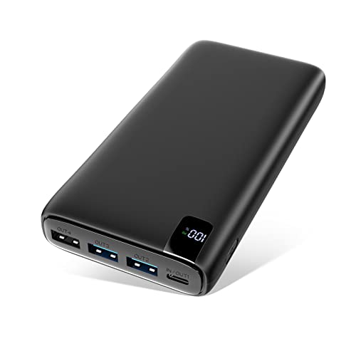 A ADDTOP Powerbank 26800mAh, USB C externer Akku mit 18W Power Delivery, Tragbares Ladegerät mit 4 Ports kompatibel mit Smartphone, Tablets und mehr