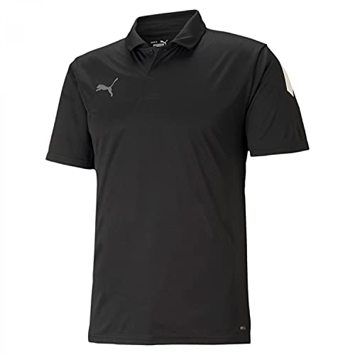 PUMA Herren Teamliga Sideline Polo Shirt, Puma Black-Puma White, XXL