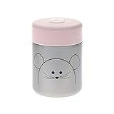 LÄSSIG Baby Kinder Thermo Warmhaltebox Brei Snacks auslaufsicher Edelstahl 315 ml/Food Jar Little Chums Mouse