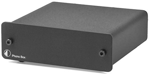 Pro-Ject Phono Box Vorverstärker MC-/MM-Tonabnehmern, Hartvergoldete RCA/Cinch-Buchsen schwarz