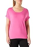 JDY Damen Einfarbiges T-Shirt | Basic Rundhals Ausschnitt Kurzarm Top | Short Sleeve Oberteil ONLMOSTER, Farben:Pink, Größe:S