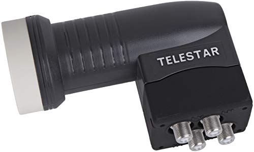 TELESTAR SKYQUATRO HC - Digital Quattro LNB (Full HD, HDTV, 4K, 3D, Ultra HD - Premium LNB mit Wetterschutz) schwarz