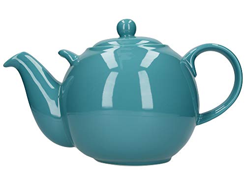 London Pottery 50195 Globe Extra große Teekanne mit Sieb, Keramik, Aqua, Fassungsvermögen 10 Tassen (3 Liter)