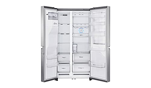 LG GSJ961NEAZ Side-by-Side-Kühlschrank, freistehender Kühlschrank aus Edelstahl 601 L A++ - Side-by-Side-Kühlschrank (freistehend, Edelstahl, amerikanische Tür, LED, Touch, Glas)