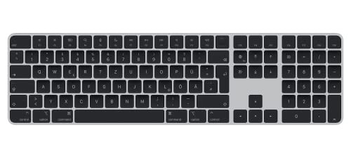 Apple Magic Keyboard mit Touch ID und Ziffern­Block für Mac Modelle mit Apple Chip – Deutsch – Schwarze Tasten ​​​​​​​