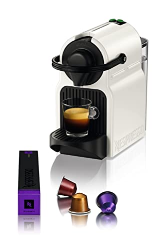 Nespresso Krups Inissia XN1001 Kapselmaschine | kurze Aufheizzeit | kompaktes Format | Kaffeemenge einstellbar | Direktwahltaste | automatischer Kapselauswurf | 19 Bar, Weiß, 0.7 l