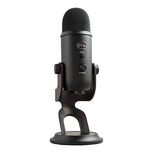 Blue Microphones Yeti Professionelles USB-Mikrofon für Aufnahmen, Streaming, Podcasting, Broadcasting, Gaming, Voiceover und mehr, Plug 'n Play auf PC und Mac - Schwarz