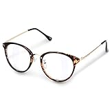 Navaris Retro Brille ohne Sehstärke - Damen Herren Vintage 50er Nerd Brille - Nerdbrille ohne Stärke - mit Metallbügeln