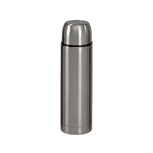 axentia Edelstahl-Isolierbehälter Isolierflasche für Warm-und Kaltgetränke, silber, ca. 750 ml