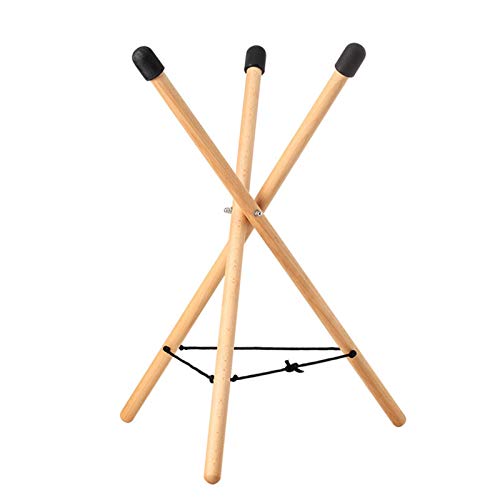 Rubeyul Ätherische Trommel Stand, Schlagzeug Instrument, Tongue Drum, Verstellbarer Dreieckiger Snare-Ständer aus Soild Wood, für Stahlzungenfässer, Handpan Discs