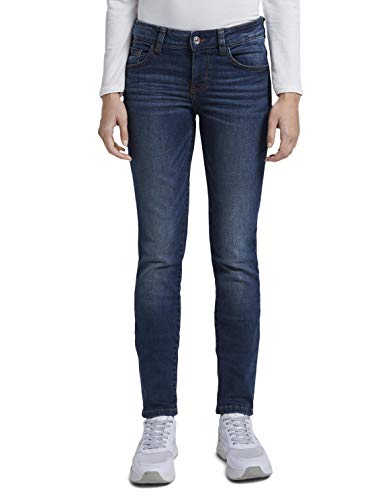 TOM TAILOR Damen Jeans 20622022 Alexa Slim, 10282 - Dark Stone Wash Denim (1), 28W / 32L