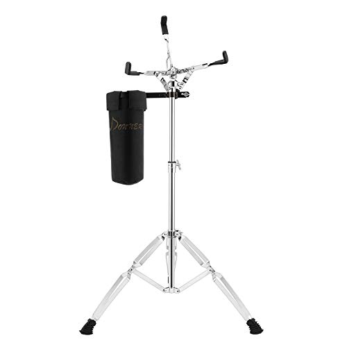 Donner Snare Ständer Höhenverstellbar 66-101cm doppelstrebig Snare Drum Stand mit Drumstick Tasche