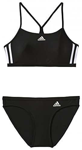 adidas Damen Bikini Infinitex 3-Streifen 2 Piece Sporty, Black/White, 40