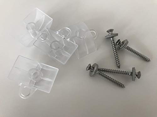 Set aus je 100 Stück Abstandhalter & Spengler-Schrauben TX20 EPDM-Dichtscheiben 4,5x45mm für Trapez-Sinus Profil 76/18 Wellplatten PMMA Acrylglas Polycarbonat
