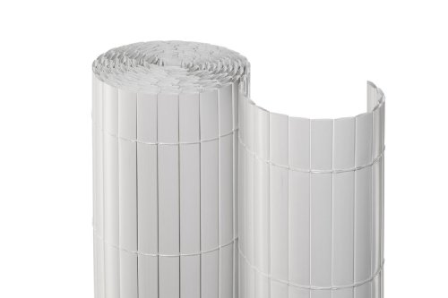 NOOR Sichtschutzmatte PVC 1,6 x 3m Weiß I Wasserdichter Sichtschutz aus Kunststoff für Gärten I UV-beständige Zaunmatte für Tennisplätze und Balkone
