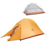Naturehike Unisex-Adult Ultralight one-Man Cloud up-1 Tent New Version, 210T Orange Upgrade, 1 Person