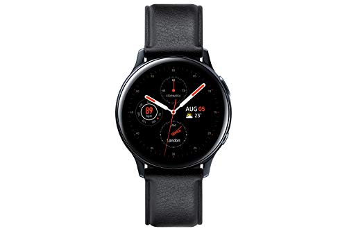 Samsung Galaxy Watch Active2, Fitnesstracker aus Edelstahl, großes Display, ausdauernder Akku, wassergeschützt, 44 mm, Bluetooth, Schwarz
