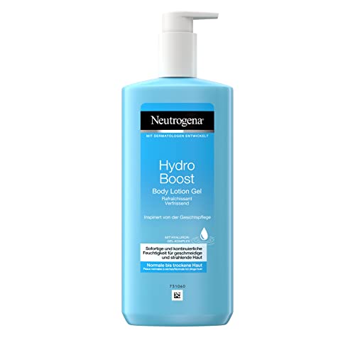 Neutrogena Hydro Boost Bodylotion Gel, ultraleichte Feuchtigkeitscreme mit Hyaluron, für normale bis trockene Haut, 400ml