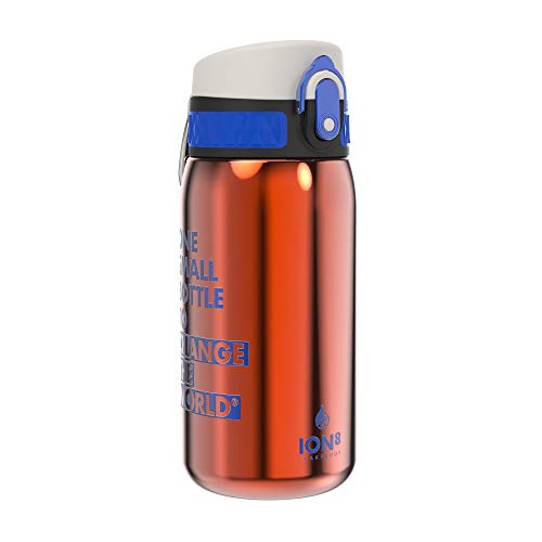 Ion8 Auslaufsichere Designerflasche, Vakuumisolierter Edelstahl, 320ml (11oz), Sonnenuntergang Orange