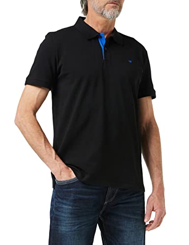 TOM TAILOR Herren Basic Poloshirt 1016502, 29999 - Black, L