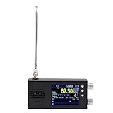 Kurzwellen-Radioempfänger, AM FM SW CB VHF UHF WX AIR LW MW Vollband-Radioempfänger mit Zwei Stereolautsprechern, Professionelles Tragbares Radioempfänger-Set (Black)