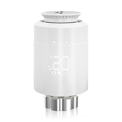 Smartes Heizkörper-HOSMART Thermostat Kit Intelligente Heizungssteuerung, Einfach selbst zu installieren, Heizung manuell steuern und einstellen (1 Heizkörper-Thermostat ohne Gateway)